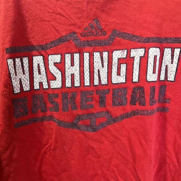 Adidas Washington Basketball Red Graphic‎ Tee Men's T Shirt - Picture 5 of 6